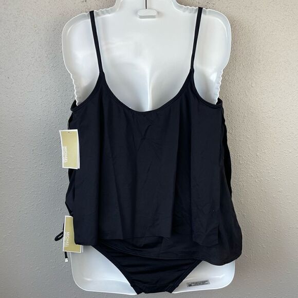 NWT MICHAEL Michael Kors Black Tankini and Matching Bottoms Multiple Sizes - Picture 3 of 9